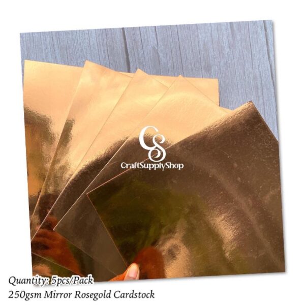 Mirror Rosegold Cardstock 250gsm