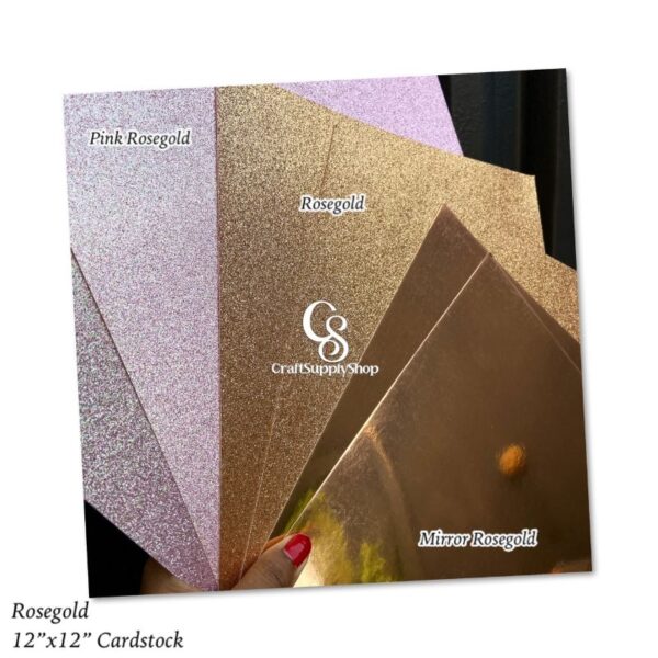 Rosegold Glitter Cardstock 300gsm