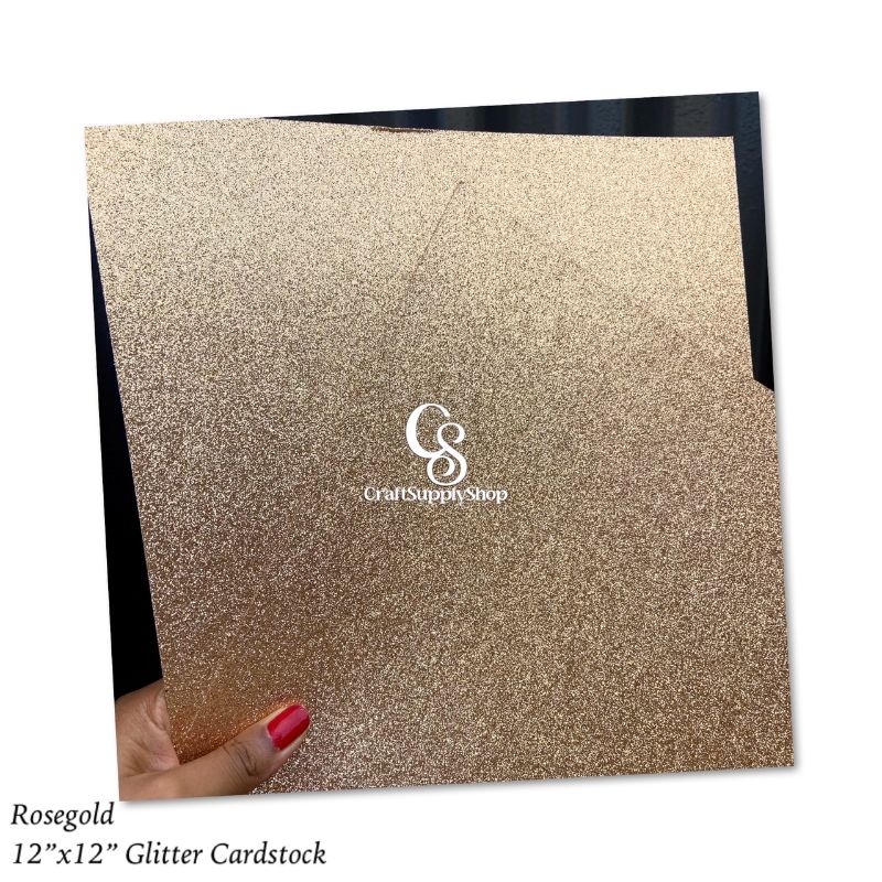 Rosegold Glitter Cardstock 300gsm (7) Rosegold Glitter Cardstock 300gsm