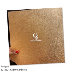 Rosegold Glitter Cardstock 300gsm