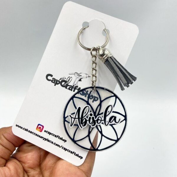 5cm Round Acrylic Blank Keychain