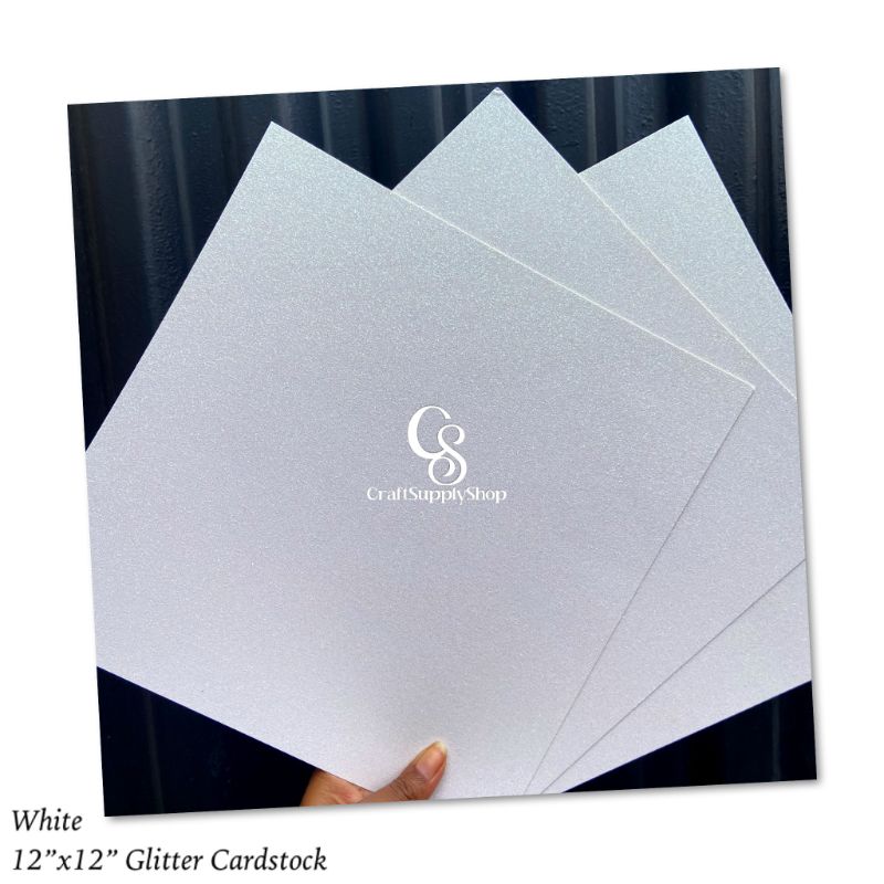 White Glitter Cardstock 300gsm White Glitter Cardstock 300gsm
