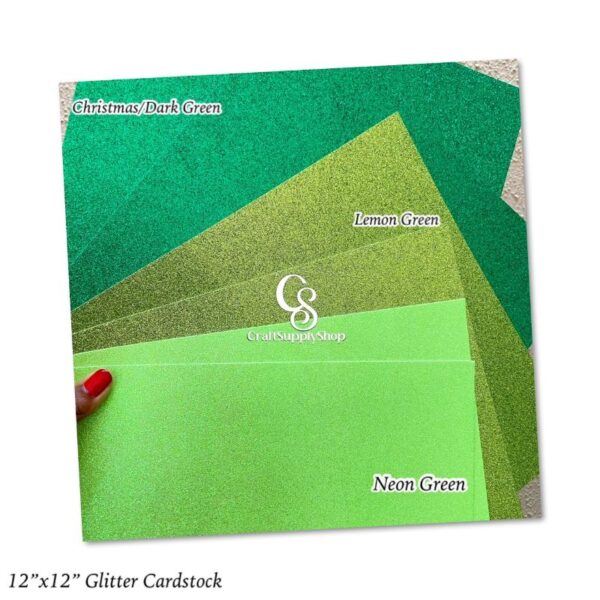 Green Glitter Cardstock 300gsm