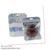 Holographic Mylar Bags Resealable Odor Proof Bags Holographic Packaging Pouch Bag with Clear Window for Food Storage Eyelash Jewelry Candy Electronics Storage, cables