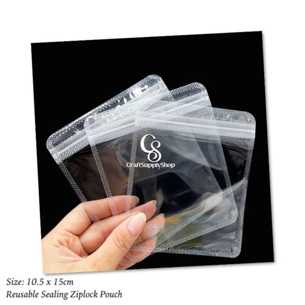 Clear WHite Mylar Bags Resealable Odor Proof Bags Holographic Packaging Pouch Bag with Clear Window for Food Storage Eyelash Jewelry Candy Electronics Storage, cables