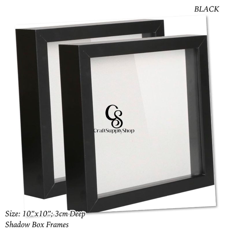 10×10 inch Black Shadow Box Frame 3cm (7) 10x10 inch Black Shadow Box Frame 3cm
