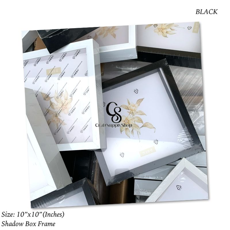 10×10 Shadow Box Frame – 3cm (1) 10x10 inch Black Shadow Box Frame 3cm