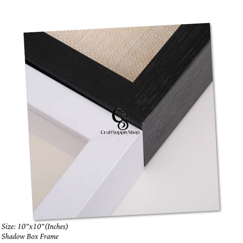 10×10 Shadow Box Frame – 3cm (4) 10x10 inch Black Shadow Box Frame 3cm