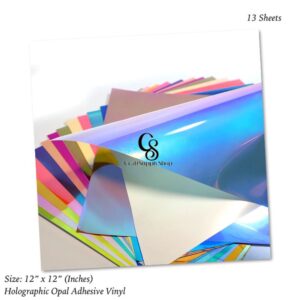 13 sheets Holographic Opal Chrome Vinyl