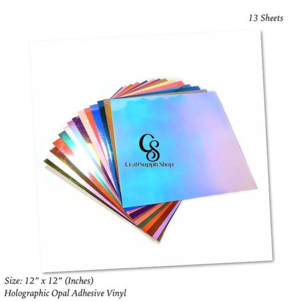 13 sheets Holographic Opal Chrome Vinyl