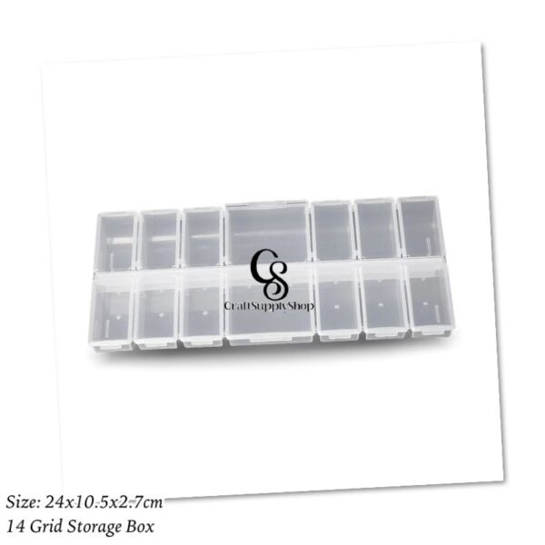 14 grid storage glitter bead box