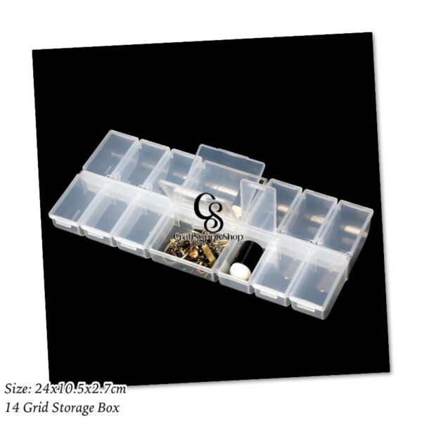 14 grid storage glitter bead box