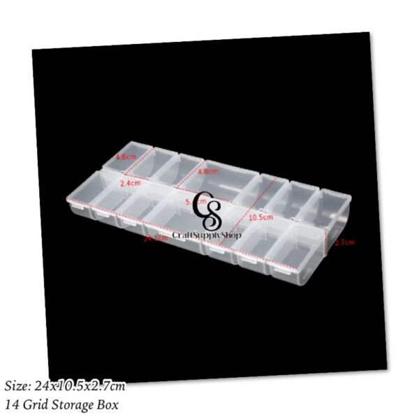 14 grid storage glitter bead box