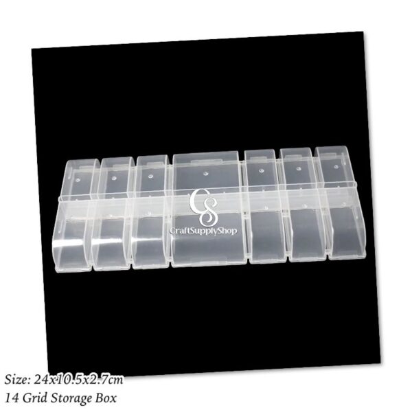 14 grid storage glitter bead box