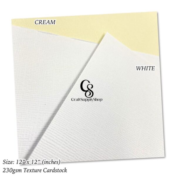 White 230gsm Textured Cardstock