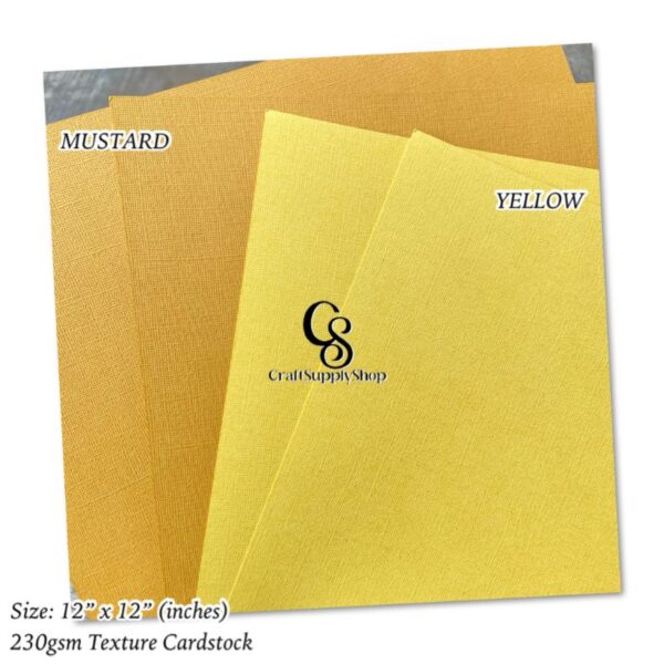 230gsm Mustard embossed textured cardstock