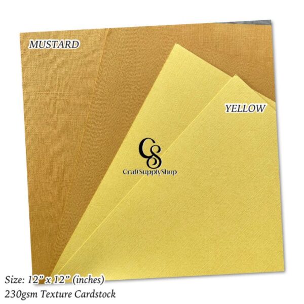 230gsm Yellow textured cardstock