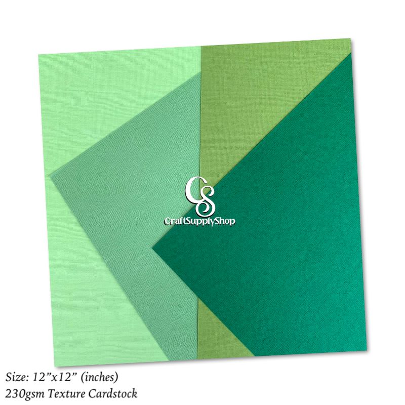 230gsn Green Textured cardstock (6) 230gsm Green Textured cardstock