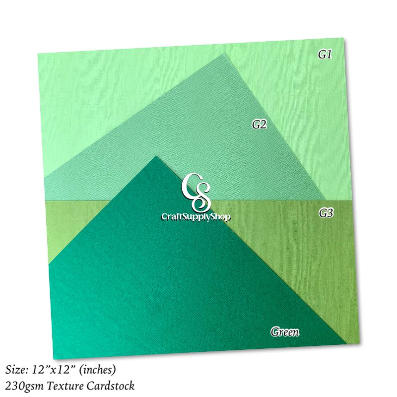 230gsn Green Textured cardstock (8) 230gsm Green Textured cardstock