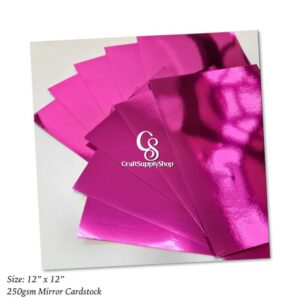 250gsm Mirror Pink Cardstock