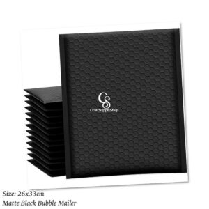 26x33cm Matte Black Bubble Mailer