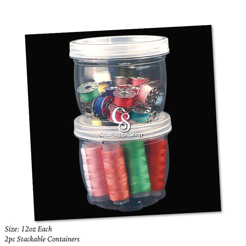 2pc 12oz Stackable Sturdy Containers (10) 12oz Stackable Containers - 2pc set