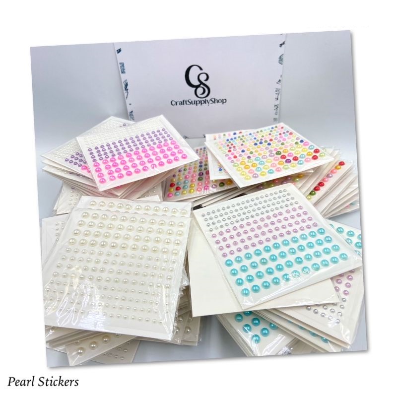 3 size Self Adhesive Pearl Stickers CraftSupplyHQ