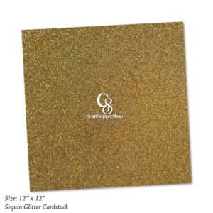 300gsm Gold Sequin Glitter Cardstock