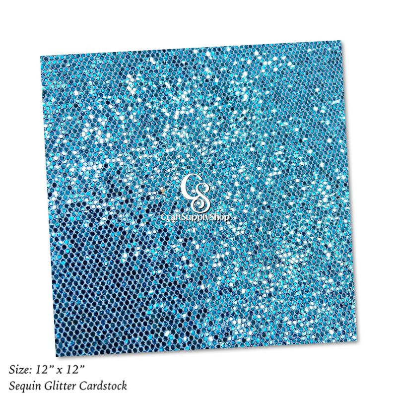 300gsm Royal Blue Sequin Glitter Cardstock (3) 300gsm Royal Blue Sequin Glitter Cardstock