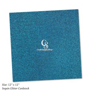 300gsm Royal Blue Sequin Glitter Cardstock