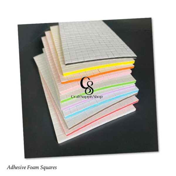 3mm Coloured Double sided Adhesive Foam Squares