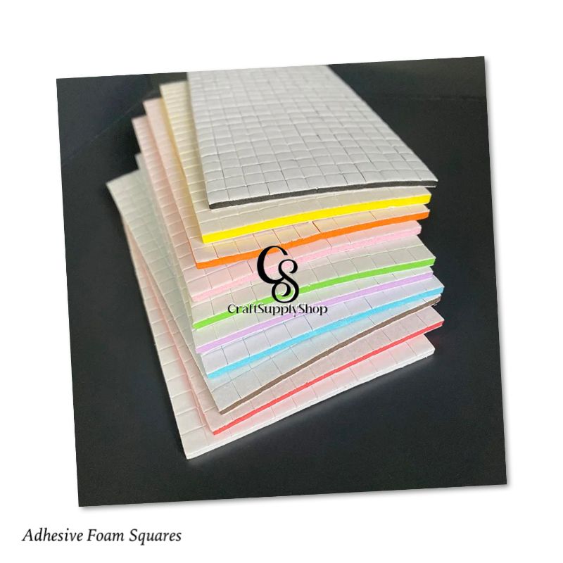 3mm Coloured Double sided Adhesive Foam Squares (1) 3mm Coloured Double sided Adhesive Foam Squares