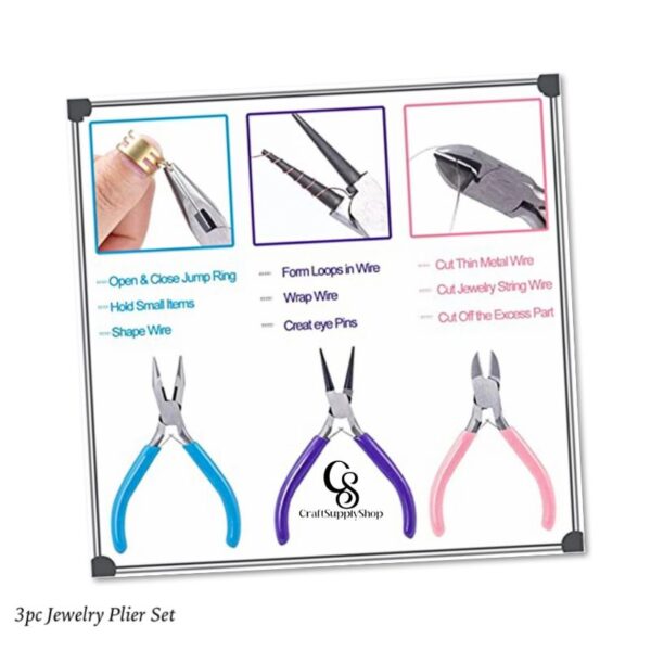 3pc Jewelry Pliers Set