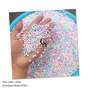 Pastel Multicolor 4-6mm Polystyrene Styrofoam Beads Fillers