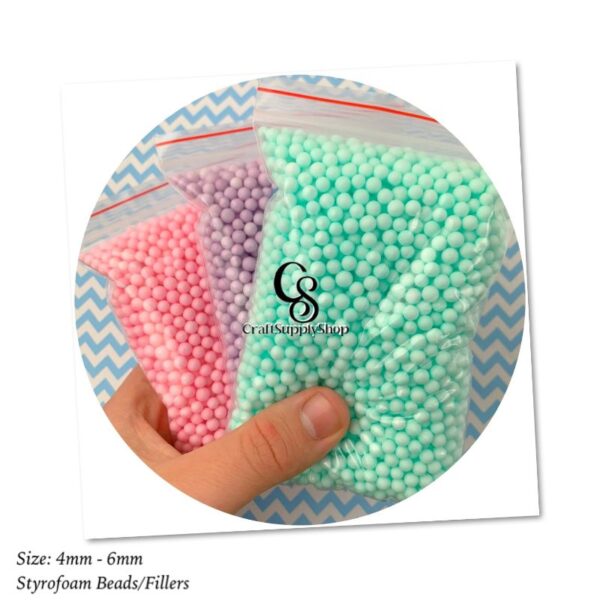 Macaron Green 4-6mm Polystyrene Styrofoam Beads Fillers