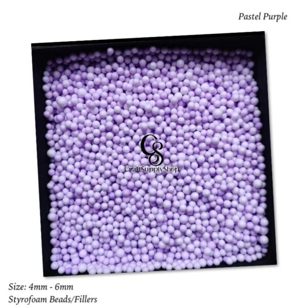 Pastel Purple 4-6mm Polystyrene Styrofoam Beads Fillers