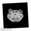 8-Compartment Clear Plastic Round Jewelry Organizer