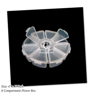 8-Compartment Clear Plastic Round Jewelry Organizer