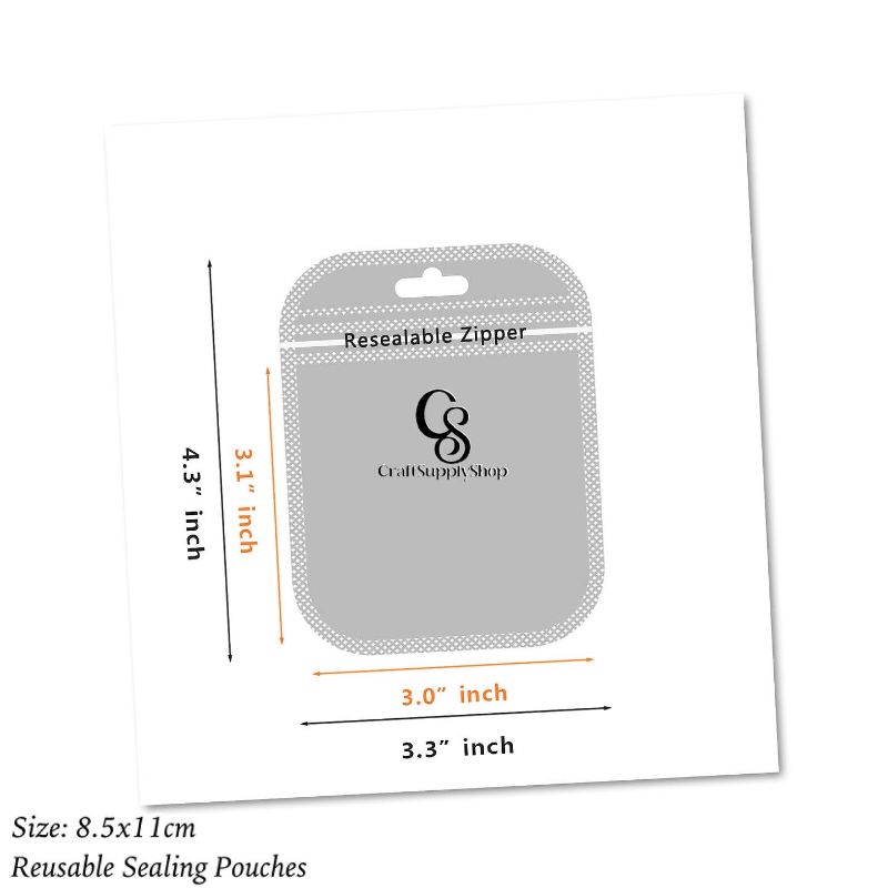8.5x11cm Reusable ziplock pouch (4) 8.5x11cm Reusable Ziplock Pouch