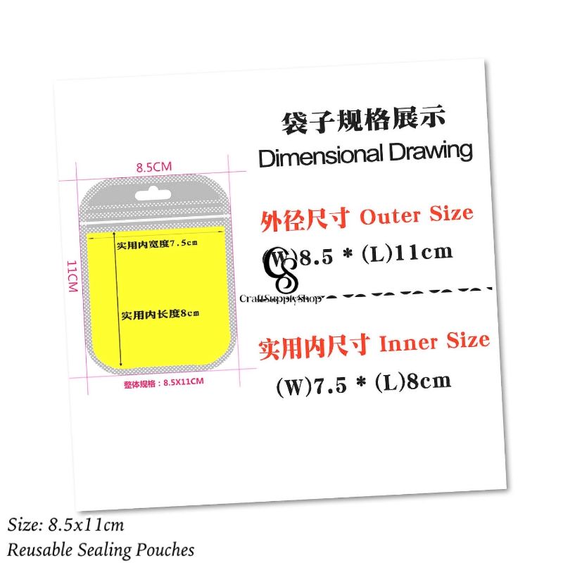 8.5x11cm Reusable ziplock pouch 8.5x11cm Reusable Ziplock Pouch