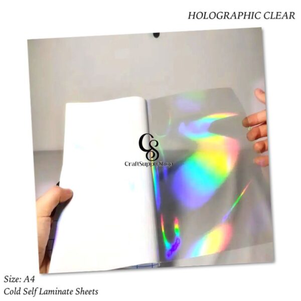 A4 Clear Rainbow Holographic Self Laminating Sheets