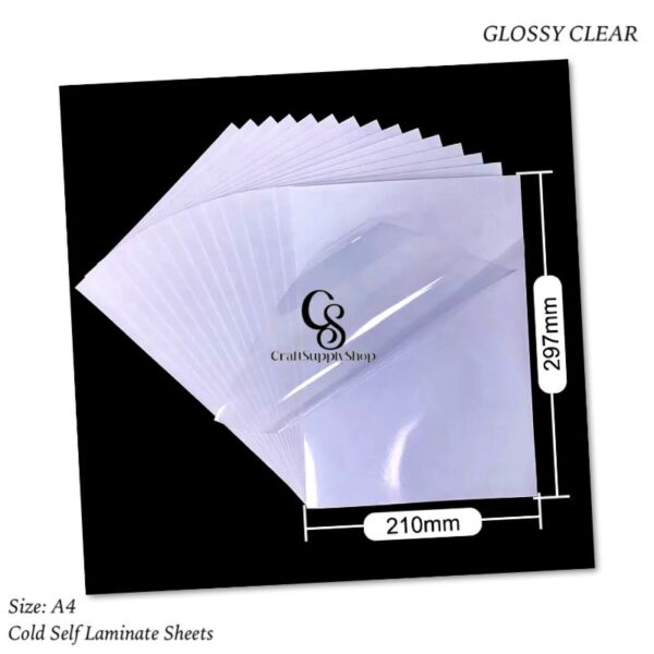 A4 Glossy Clear Self Laminating Sheets