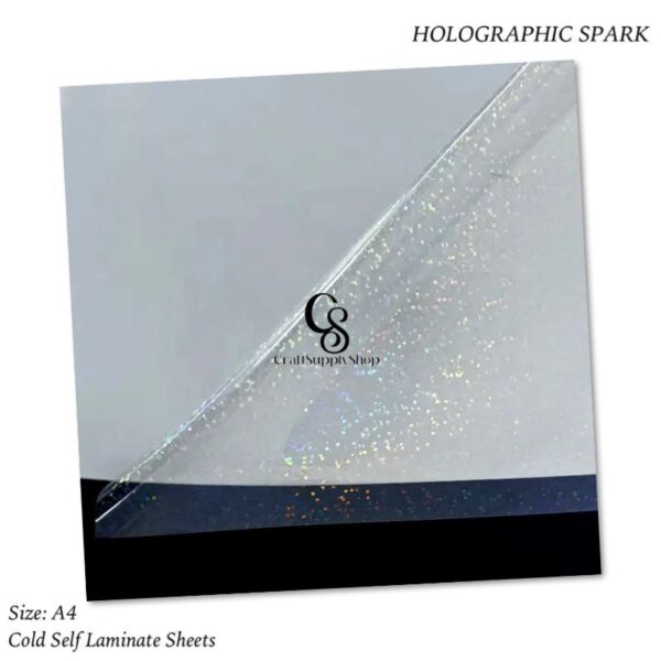 A4 Spark Holographic Self Laminating Sheets