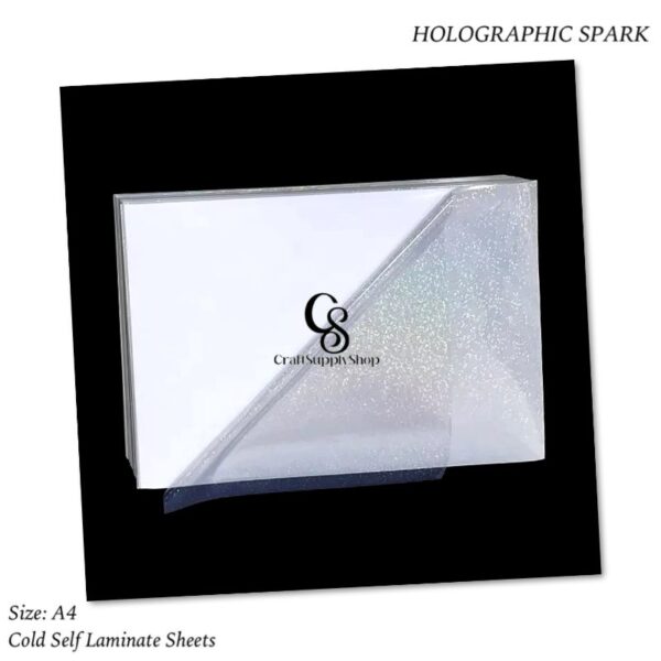 A4 Spark Holographic Self Laminating Sheets