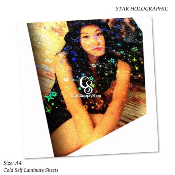 A4 Star Holographic Self Laminating Sheets