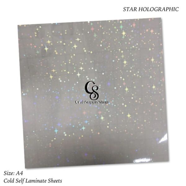 A4 Star Holographic Self Laminating Sheets