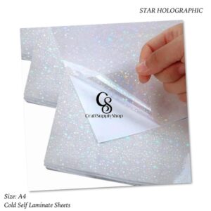 A4 Star Holographic Self Laminating Sheets