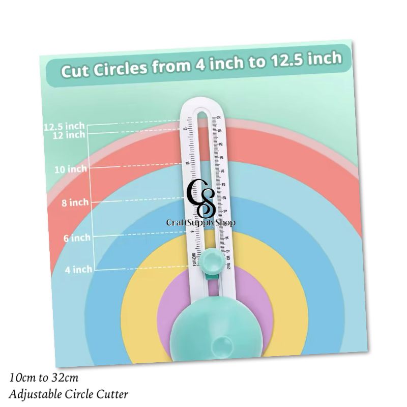 2 Extra blades CraftSupplyShop Manual Round Paper Cutter & Compass Circle Cutting Tool - Blade for DIY Crafting, Scrapbooking, Patchwork, Card Making - Portable Circle Cutter for Paper, Kraft Board, Photo Paper