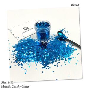 BM12 Blue metallic chunky glitter
