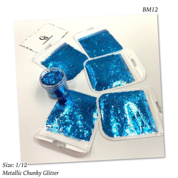 BM12 Blue metallic chunky glitter